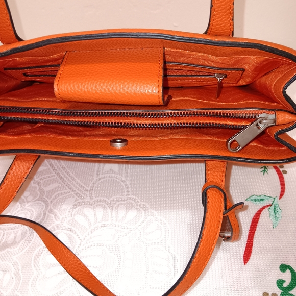 French Connection Vibrant Orange Tote Bag - Picture 5 of 6